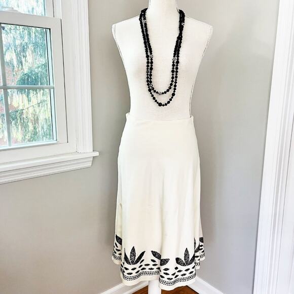 White House Black Market A-line Bead Embellished Skirt - Picture 2 of 8